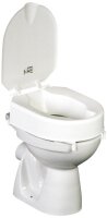 Hi-Loo Toilettensitzerhöhung,m.Klammern,m.Deckel,10cm,