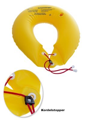 Schwimmkragen mit 2 Luftkammern, aufblasbar, gelb>>>>