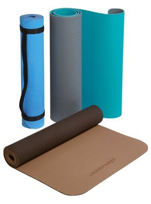 Yoga Matte Deuser TPE 183x61x0,6 cm>>>>Farbe: pink-grau