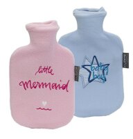 Wärmflasche f.Kinder m.Fleece,bezug hellblau(Fashy),