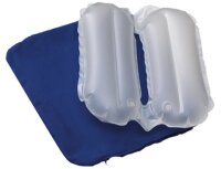 Zwillingssitzkissen m.Poly.-,Innent.,m.Bezug blau,