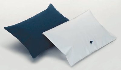 Rechteck-Kissen aufblasbar,25x35cm m.Bezug dunkelblau,