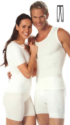 Herren-Hose lang m.Eingriff 40,% Angora natur Gr.L(Peters),