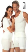 Herren-Hose lang m.Eingriff 40,% Angora natur Gr.L(Peters),