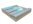 Sitzkissen CUBE FLEXi mit Inko-Kombibezug 8 cm schwarz-blau>>>>42 x 42 cm