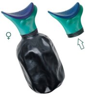 Urinflasche Uribag, faltbar ca.1,1l>>>>Ausf.: Damen Farbe: schwarz|grün