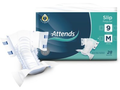 Windelhose Attends Slip Regular 9 XS Hüfte 40 bis 70 cm(1Karton: 4x32 Stück)>>>>