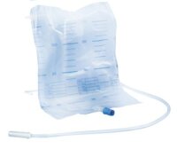 Urinbeutel 2000 ml. mit Ablassventil, unsteril 130 cm...