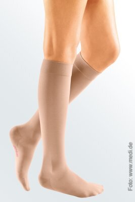mediven elegance Kompressionsstrumpf, AD, Kl.2, mit Spitze>>>>Farbe: caramel Gr. II