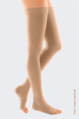 Kompressionsstrumpf duomed basic, AG Kl.2 mit Noppenhaftband caramel>>>>Gr. II