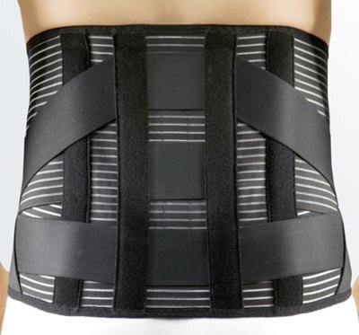 Lumbalstützorthese Lumbamed stabil mit Pelotte, Höhe 26cm, schwarz>>>>Gr. III