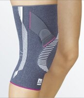 Kniebandage Genumedi PT, silber>>>>Gr. VII links