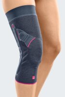 Kniebandage Genumedi PT, silber>>>>Gr. V rechts