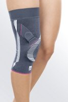 Kniebandage Genumedi PT extraweit mit Haftband, silber>>>>Gr. V rechts