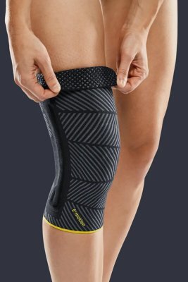Kniebandage Genumedi E+motion 3.0 schwarz-gelb>>>>Gr. II