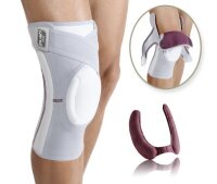 Kniebandage Push care grau/aubergine>>>>Gr. 1