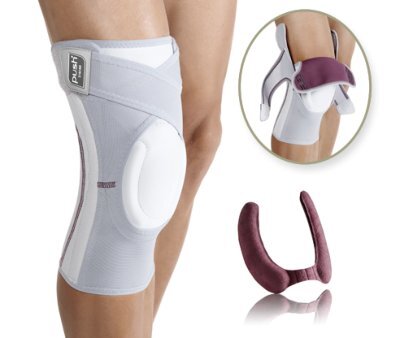 Kniebandage Push care grau/aubergine>>>>Gr. 5