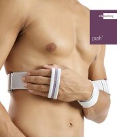 Push med Schulterfixations-,Bandage grau/aubergine Gr.2,