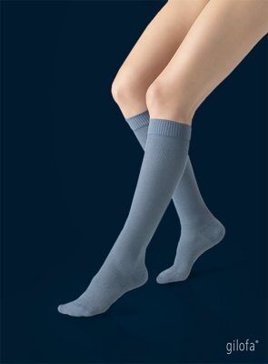Gilofa AD, mit Baumwolle, Wadenumfang 34 bis 44 cm, Gr. M (Paar)>>>>Farbe: jeans Gr. 36-38