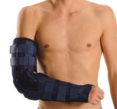 OMNIMED Stabile Post-OP Epi Ellenbogenschiene schwarz>>>>Gr. M links