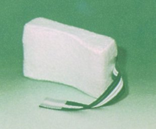 Knielagerungskissen 27x22x5cm,mit Fixierband und Bezug,weiß,