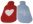 Wärmflasche m.Rollkragen-,Pullover-Bez.hellblau m.Stern,