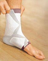 Sprunggelenkbandage Actimove TaloMotion weiß-grau>>>>Gr. M links