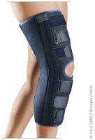 Mecron gebeugte Knieschiene,schwarz,Gr.S,40cm,20°,