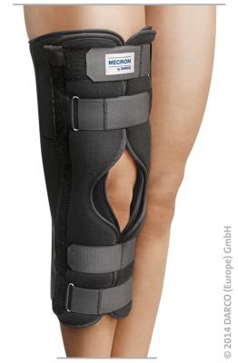 Knieschiene Mecron, gerade 40 cm schwarz>>>>Gr. L