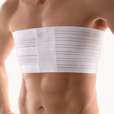 Bort Rippengürtel, elastisch für Herren, weiß>>>>Gr. L
