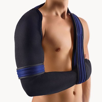 Bort OmoBasic Schulter-Arm-Adduktionsorthese, geschlossene Form, blau>>>>Gr. 2