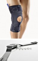 Bort Kniebandage Stabilo mit Gelenk, beidseitig tragbar silber>>>>Gr. 5