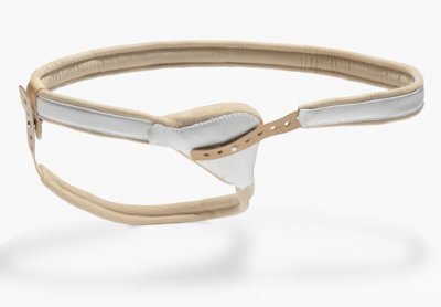 Bort Federbruchband HerniaFix, anatomische Pelotte, lange Feder, beige>>>>95 cm links