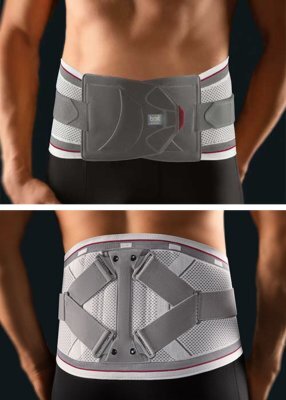 Bort select Stabilo Rückenbandage mit Pelotte>>>>Farbe: silber Gr. 7