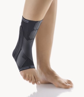 Bort Fußheberorthese rechts,schwarz medium kurz,