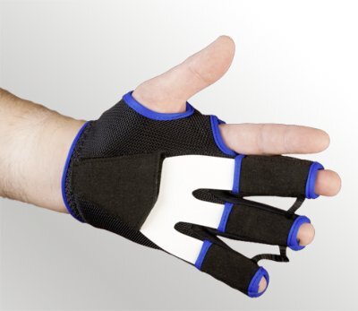 Nachtlagerungs-Schiene FixxGlove super plus, schwarz-blau-weiß>>>>Gr. M links
