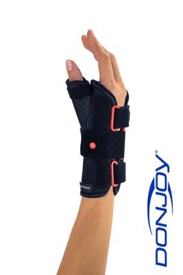 Handgelenkorthese DONJOY ManuForm+ schwarz-rot>>>>Gr. M rechts