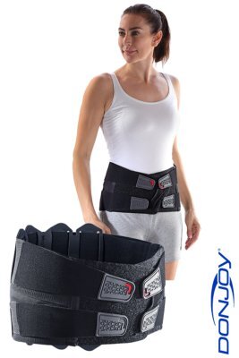 Lumbalstützorthese DONJOY PowerStrap, anthrazit>>>>Gr. L