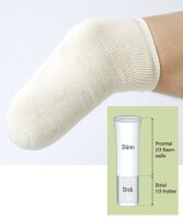 Stumpfstrumpf Cotton,Dünn-Dick,weiß 40cm,