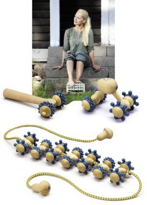 SISSEL Fit Massageroller,Ergo-Roller, holz-blau>>>>