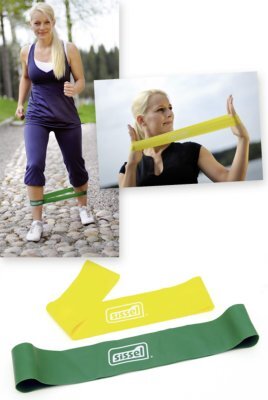 SISSEL Exercise Loop 2er Set,5x33cm,gelb/grün,