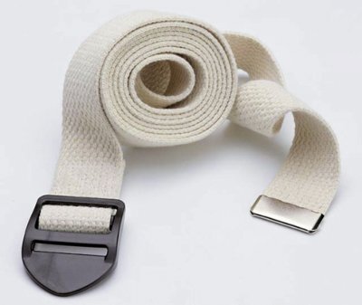 Yoga Belt mit Clip ca.3,8 x 300 cm, natur>>>>