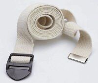 Yoga Belt mit Clip ca.3,8 x 300 cm, natur>>>>