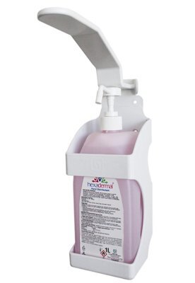 Wandhalter m.Hebel u.Pumpe f.,hexadermal-Flasche 1000ml(HOZ),