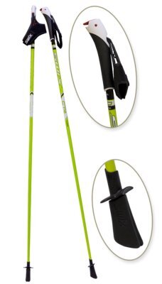Nordic Walking Stöcke CT4-PCU,click-JustGoSport Lime 120cm,