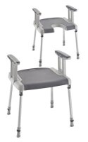 Duschhocker INVACARE SORRENTO,m.Armlehnen u.Ausschnitt,