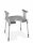 Duschhocker INVACARE SORRENTO,m.Armlehnen u.Ausschnitt,