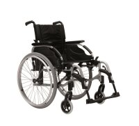 Rollstuhl Action 2 NG mit Seitenteil lang, mit Trommelbremse silbergrau>>>>SB 38 cm