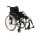 Rollstuhl Action 2 NG mit Seitenteil lang, mit Trommelbremse silbergrau>>>>SB 38 cm