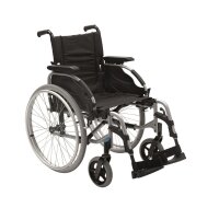 Rollstuhl Action 2 NG Seitenteil desk, mit Trommelbremse silbergrau>>>>SB 43 cm